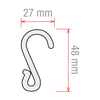 Picture of PLASTIC “S” HOOK WITH SECURE SHAPE
