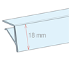 Picture of DATASTRIP FOR GLASS SHELVES - H.18 MM