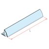 Picture of RAIL FOR DIVIDER - ROUND FRONT FOR LABEL H.32 MM - WITH ADHESIVE