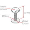 Imagen de  SOPORTE CIRCULAR OSCILANTE ADHESIVO