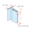 Image sur GRIPPEUR ADHÉSIF "T" PIVOTANTE- BASE 42 MM