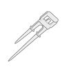 Picture of PIN WITH DOUBLE POINT AND HINGE CLIP - IN PLASTIC