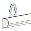 Picture of SEMI-CIRCULAR "FAST CLIP" RAIL WITH HOOKS