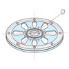 Imagen de BASE GIRATORIA EN PLÁSTICO  - Ø 140 MM