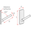 Picture of OBLIQUE ADHESIVE SUPPORT FOR TUBE Ø 7 MM