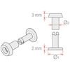 Picture of RAPID ASSEMBLY POST AND PIN - HEAD Ø 12 MM