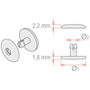 Picture of SLIM RAPID ASSEMBLY POST AND PIN - HEAD Ø 12 MM