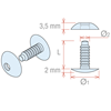 Image sur BOUTON PRESSION - TÊTE Ø 15 MM