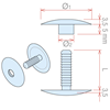 Immagine di RIVETTO A PRESSIONE - TESTA Ø 29 MM