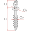 Imagen de TORNILLO CON ANILLA PARA COLGAR PANELES