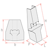 Image sur PIED DE CARTON H. 160 mm