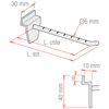 Image sur BROCHE SIMPLE EN PLASTIQUE POUR MUR À LAMELLES